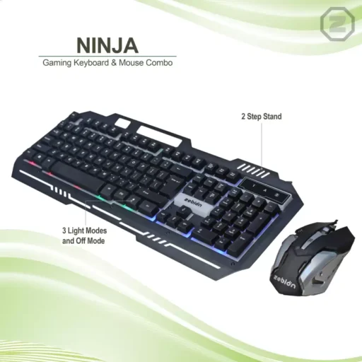 NINJA BLACK NINJA PREMIUM GAMING COMBO SET - Image 2