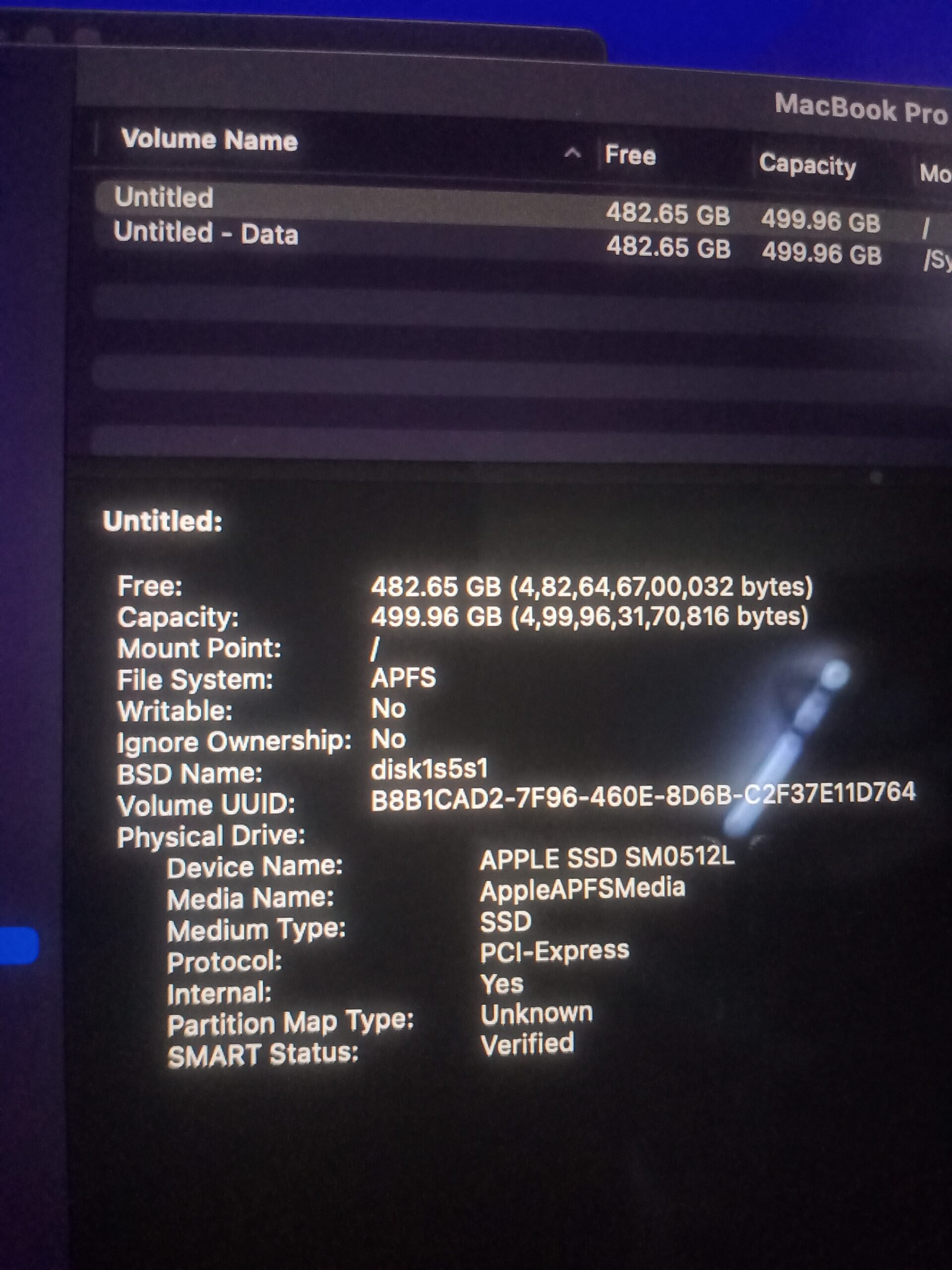 Apple sales ssd sm0512l