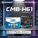Consistent H-61 Motherboard 2ND 3RD Gen i3, i5, i7, DDR3 Slots for RAM, Motherboard With 3Year Warranty