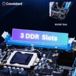 Consistent H-61 Motherboard 2ND 3RD Gen i3, i5, i7, DDR3 Slots for RAM, Motherboard With 3Year Warranty - Image 4