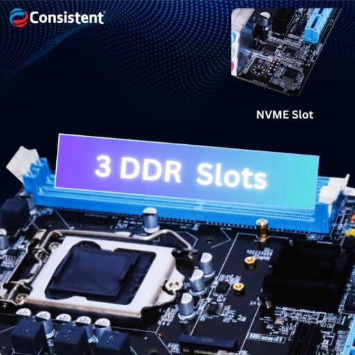 Consistent H-61 Motherboard 2ND 3RD Gen i3, i5, i7, DDR3 Slots for RAM, Motherboard With 3Year Warranty - Image 4