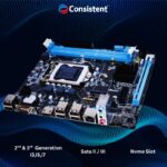 Consistent H-61 Motherboard 2ND 3RD Gen i3, i5, i7, DDR3 Slots for RAM, Motherboard With 3Year Warranty - Image 2