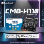 Consistent H-110 Motherboard 6th,7th Gen i3, i5, i7, DDR4 Slots for RAM, Motherboard with SATA II&III, 3Year Warranty