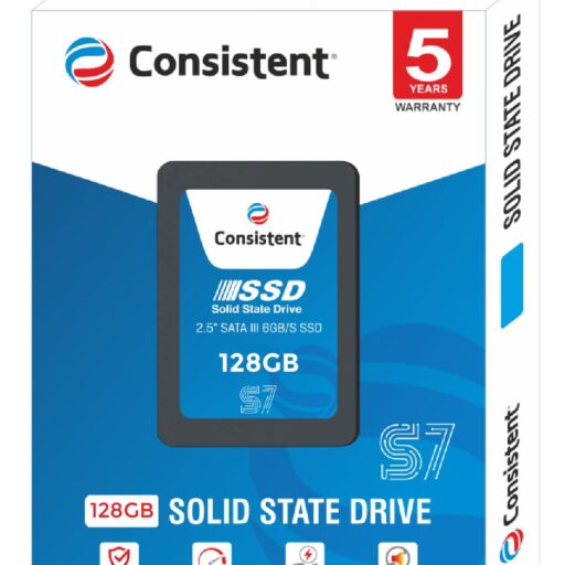 Consistent SSD 128GB 2.5 Inch SATA Internal SSD - Read: 550MB/s & Write: 500MB/s - Solid-State Drive 5 Year Warranty (128, GB)