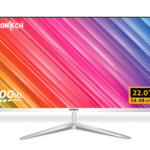 FRONTECH 22 Inch (54.48 cm) with 1920x1080 Pixels LED Monitor|Refresh Rate 100 Hz|Slim| Stylish Design & Wall Mountable| 16.7M Colors|HDMI & VGA Ports (White, MON-0091)