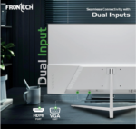 FRONTECH 22 Inch (54.48 cm) with 1920x1080 Pixels LED Monitor|Refresh Rate 100 Hz|Slim| Stylish Design & Wall Mountable| 16.7M Colors|HDMI & VGA Ports (White, MON-0091) - Image 3
