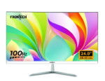 FRONTECH 24 Inch (60.45 Cm) LED Monitor, IPS Panel, 250 Nits, 100Hz, FHD 1920x1080, HDMI, VGA, Slim Bezel Design & Wall Mountable, (MON-0072,White)