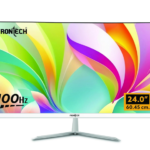 FRONTECH 24 Inch (60.45 Cm) LED Monitor, IPS Panel, 250 Nits, 100Hz, FHD 1920x1080, HDMI, VGA, Slim Bezel Design & Wall Mountable, (MON-0072,White)