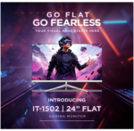 Intex 24 Inch Flat Gaming Monitor | Full HD 1080p | 120Hz Refresh Rate | VA Panel | Frameless Design | Built-in Speakers | HDMI & VGA | Ideal for Gaming & Work