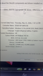 HP ELITEBOOK 745 G6 RYZEN 5 PRO 3500U, 8GB RAM DDR4/256GB SSD, WINDOW 11 WITH ADAPTER (PREOWNED) - Image 10