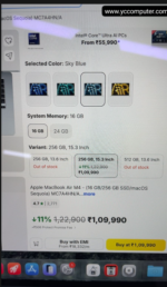 Apple Macbook Air 2025 A3241 (Apple M4 15 Inch) 16GB RAM DDR5/256GB APPLE SSD WITH ADAPTER (1 YEAR WARRANTY) - Image 11