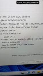 Dell Latitude 7420 Laptop 14 Core i5-11TH, 8GB RAM/256GB SSD (PREOWNED) - Image 4